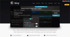 Desktop Screenshot of kivy.org