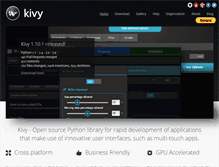 Tablet Screenshot of kivy.org